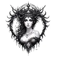 hecate goddess tattoo design idea