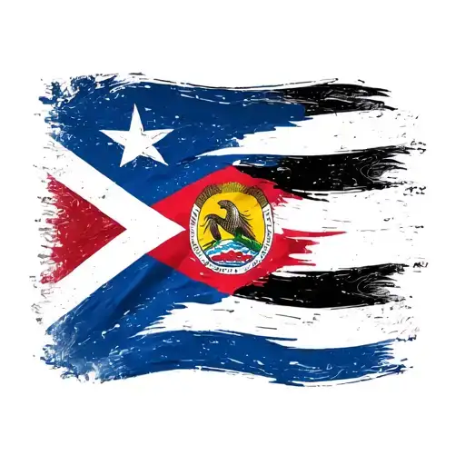 puerto rico , ecuador , and uruguay flag intertwined tattoo design idea