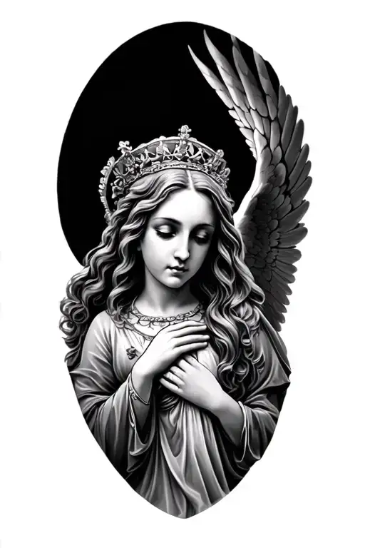 Madonna, Falen Angel tattoo design idea