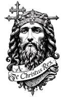 Ave Christus Rex wording tattoo design idea
