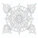 helm of awe with world serpent coiled tattoo design idea