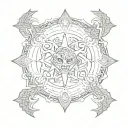 helm of awe with world serpent coiled tattoo design idea