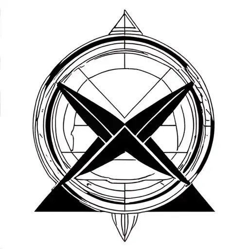 triangle circle infinity tattoo design idea