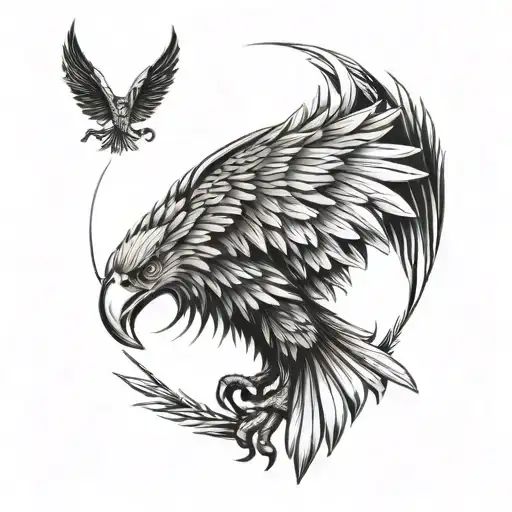 American flag, eagle wing, sleeve tattoo tattoo design idea