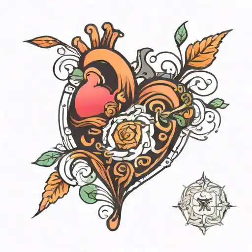 semicolon heart top I'm enough  tattoo design idea