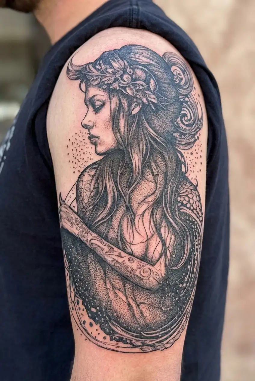 virgo tattoo design idea