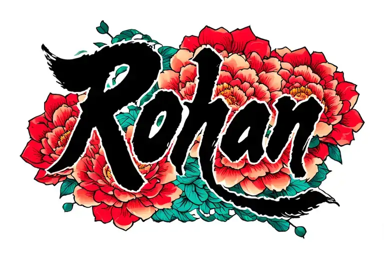 "Rohan " name tattoo tattoo design idea