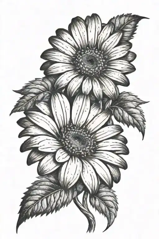 Gerbera Daisy tattoo design idea