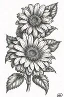 Gerbera Daisy tattoo design idea