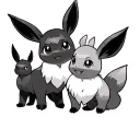 eevee and evolutions tattoo design idea