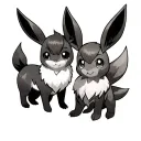 eevee and evolutions tattoo design idea