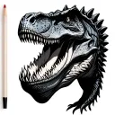 Dinosaur tattoo design idea