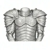 pauldron warrior armor tattoo design idea