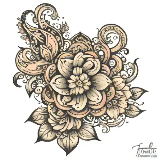 Twinkle Tushar name tattoo design idea