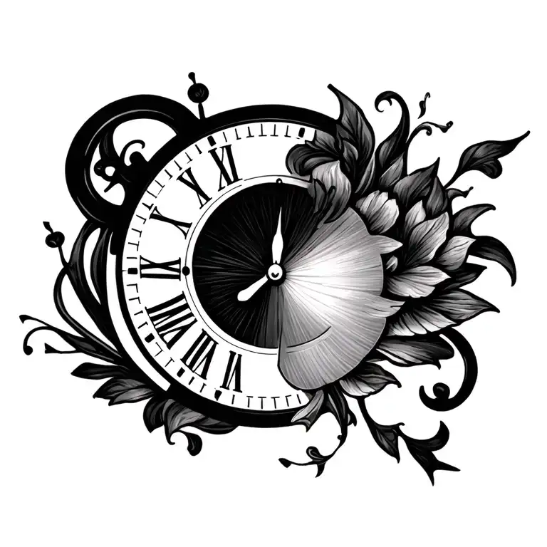 11:11 clock tattoo design idea