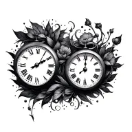 11:11 clock tattoo design idea