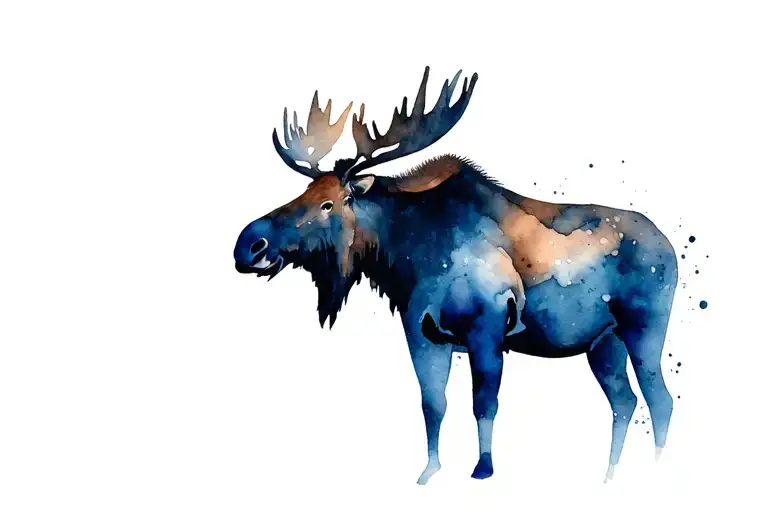 Moose tattoo design idea