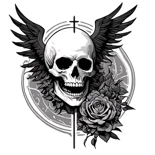 holy death tattoo design idea