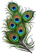 peacock feathers tattoo design idea