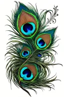 peacock feathers tattoo design idea