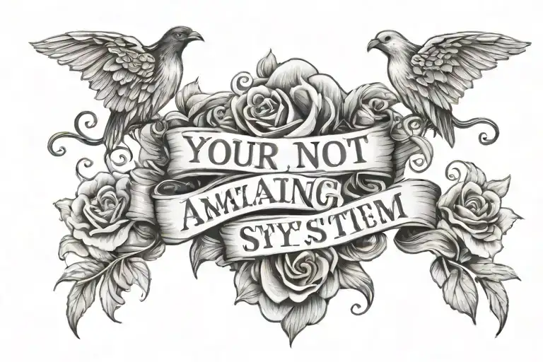 the words" your not alone, you have an amazing support system tattoo design idea
