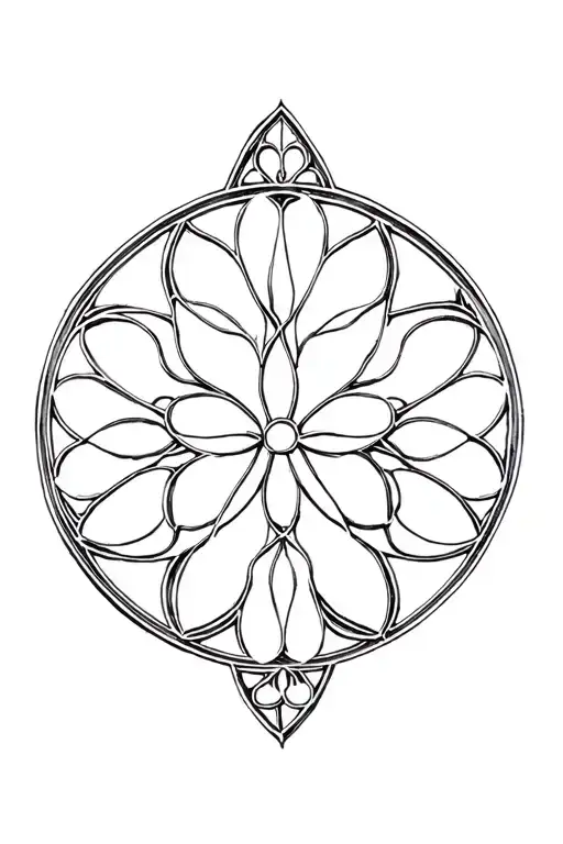 rose window notre dame de paris tattoo design idea