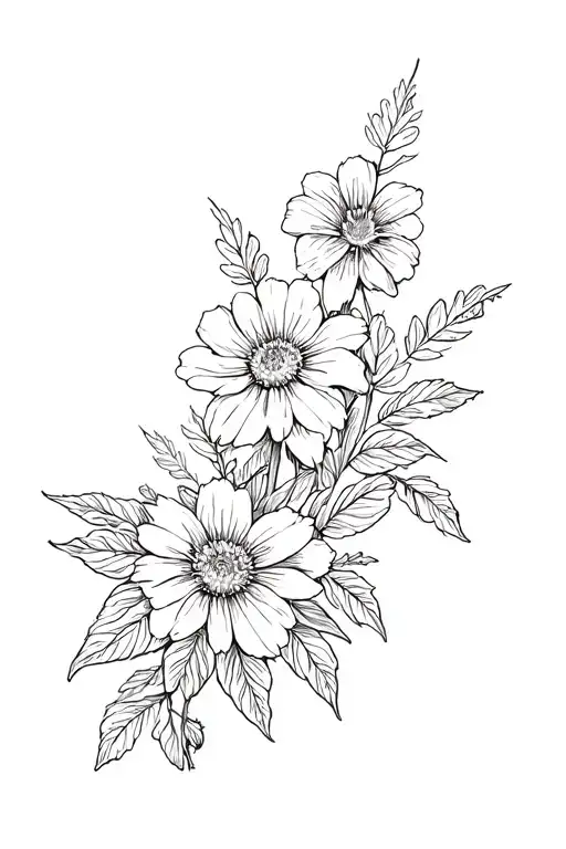 feminine Washington state flowers plants growing tattoo design idea