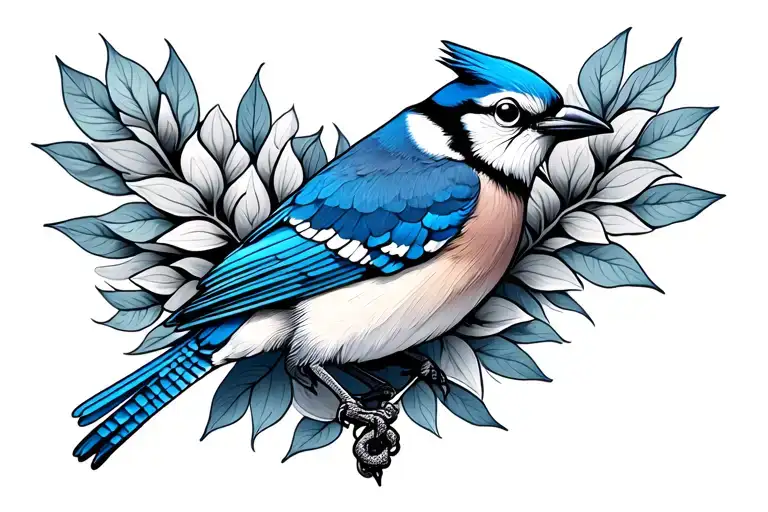fine line bluejay no color tattoo tattoo design idea