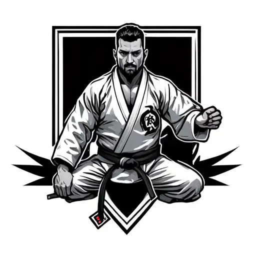 Bjj black belt tattoo design idea