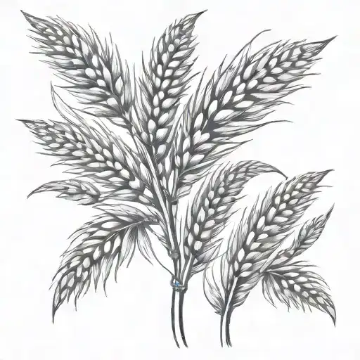 North Dakota wheat tattoo design idea