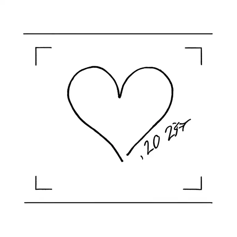 Love Marriage Date tattoo design idea