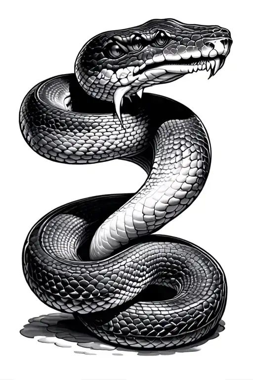 snake biting its tail tattoo design idea