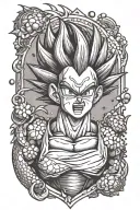 dragon ball z tattoo design idea