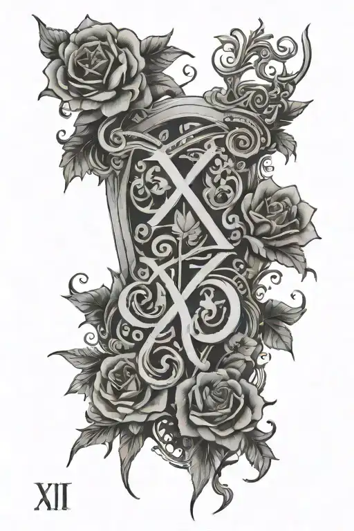 XXVI_XI_MMXXIV with the words stepr inside it tattoo design idea