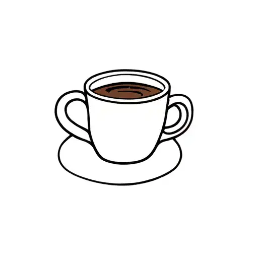 cup of coffee and a chocolate milk carton tattoo design idea