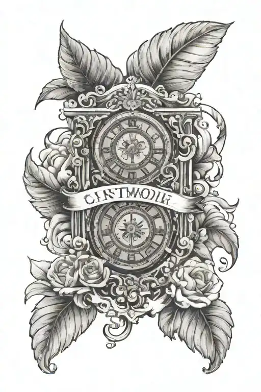 Can you crate a tattoo like this but instead saying Tania Malaquin and the Roman numerals October 25 1975 - May 2 2017 tattoo design idea