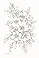 august, november, and december birth flower bouquet tattoo design idea
