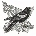 Maryland state flag crow oriole natty Bo 410 raven charm city tattoo design idea