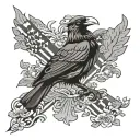 Maryland state flag crow oriole natty Bo 410 raven charm city tattoo design idea