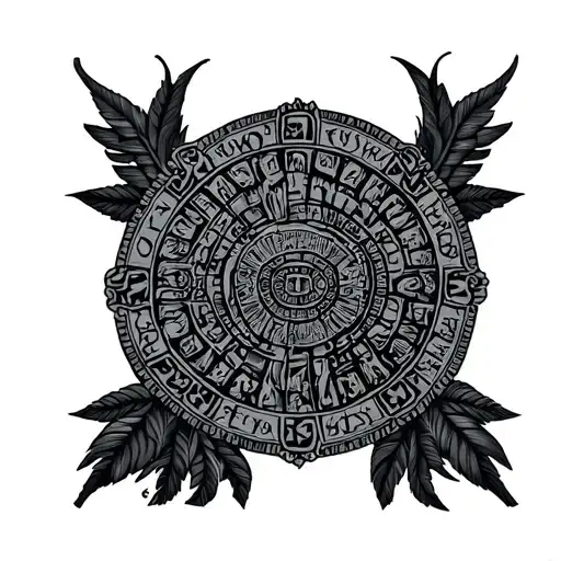 mayan calendar tattoo design idea
