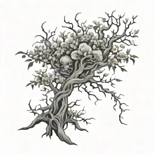 poison tree tattoo design idea