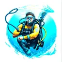 diver tattoo design idea