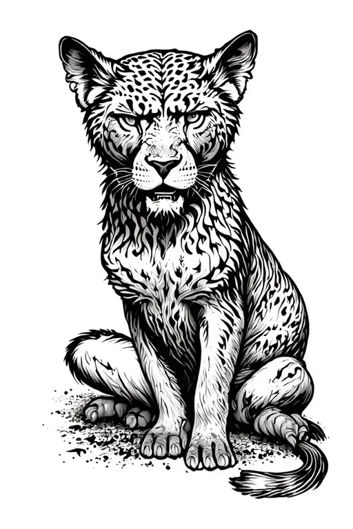 Pantera tattoo design idea