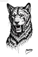 Pantera tattoo design idea