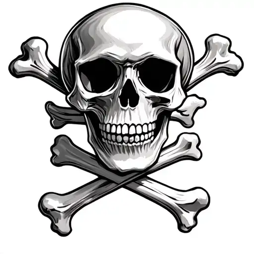 skull and crossbones tattoo design idea