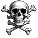 skull and crossbones tattoo design idea