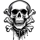 skull and crossbones tattoo design idea