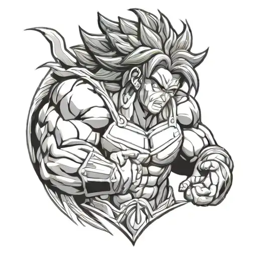 Broly tattoo design idea