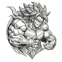 Broly tattoo design idea