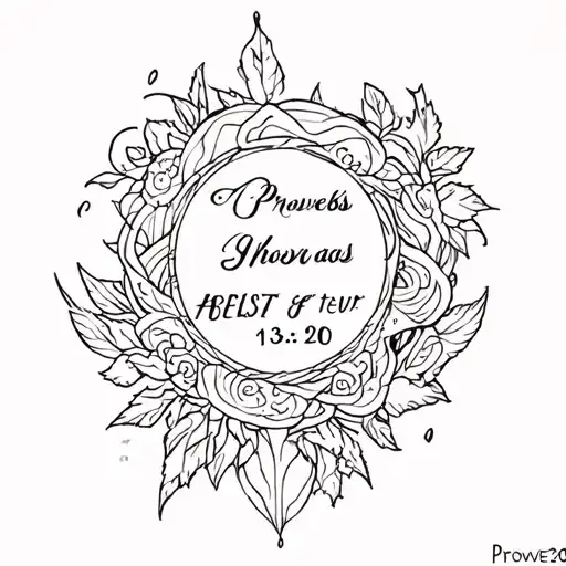 proverbs 13:20 tattoo design idea